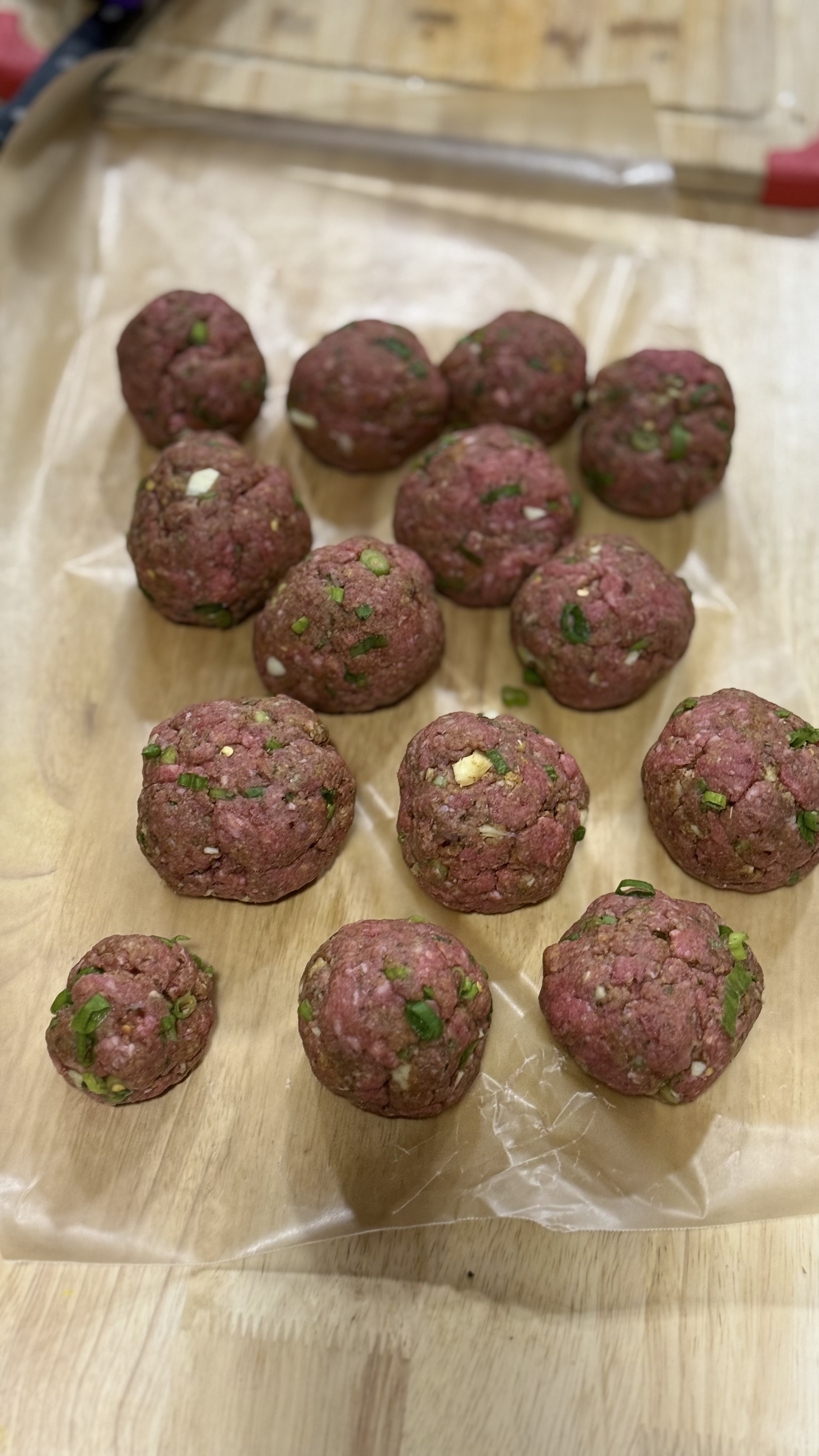 meatballs formed